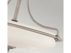 Plafón-Elstead Griffin 4 Ljus Semi Spot Tak Ljus Antik Nickel, E27 Gris