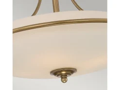 Elstead Griffin 4 Ljus Semi Flush Ceiling Lätt Weathered Brass, E27 Camel Online