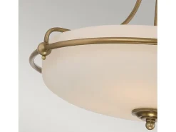 Elstead Griffin 4 Ljus Semi Flush Ceiling Lätt Weathered Brass, E27 Camel Online