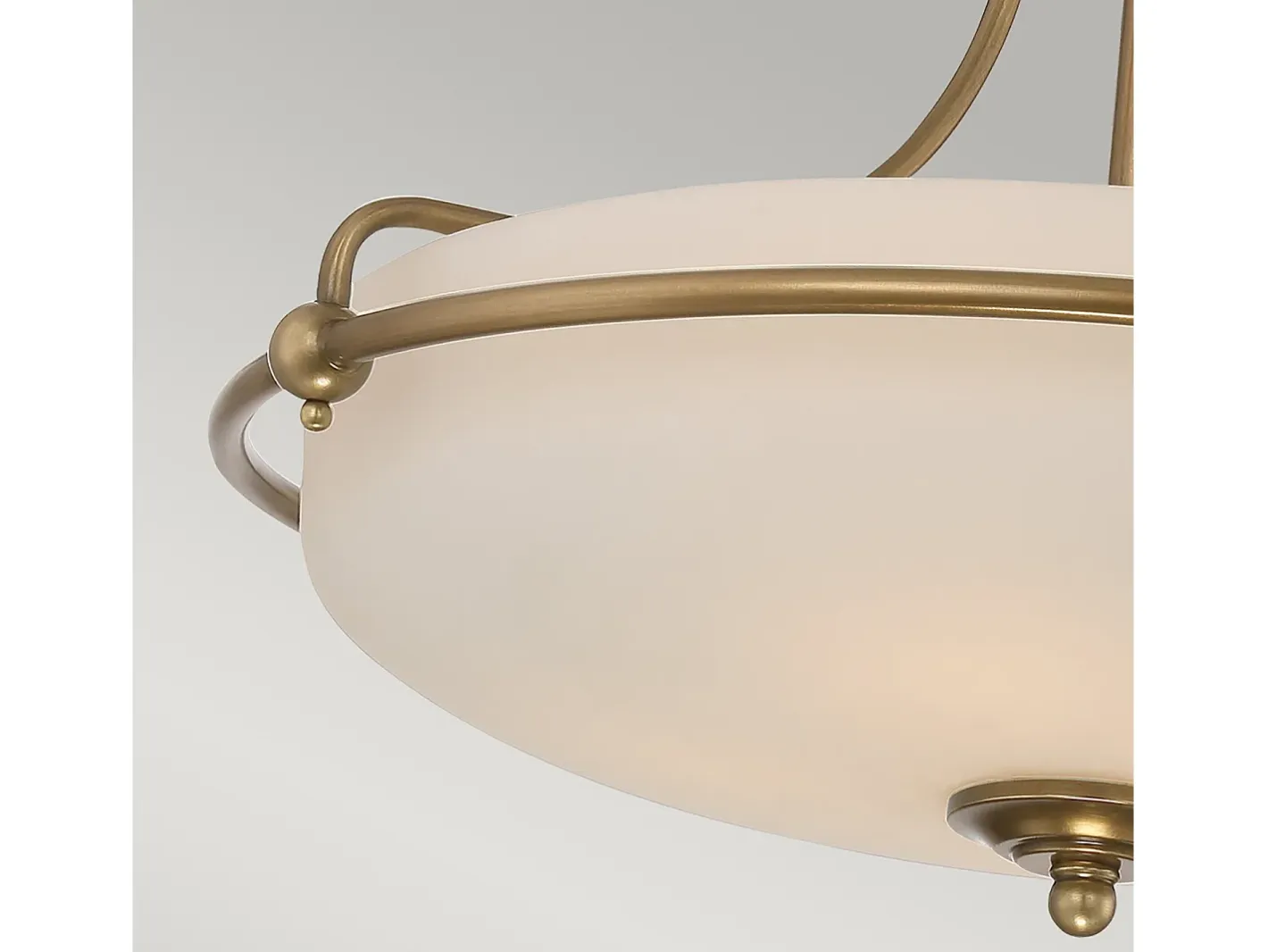 Elstead Griffin 4 Ljus Semi Flush Ceiling Lätt Weathered Brass, E27 Camel Online
