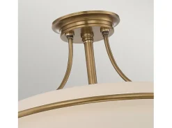Elstead Griffin 4 Ljus Semi Flush Ceiling Lätt Weathered Brass, E27 Camel Online
