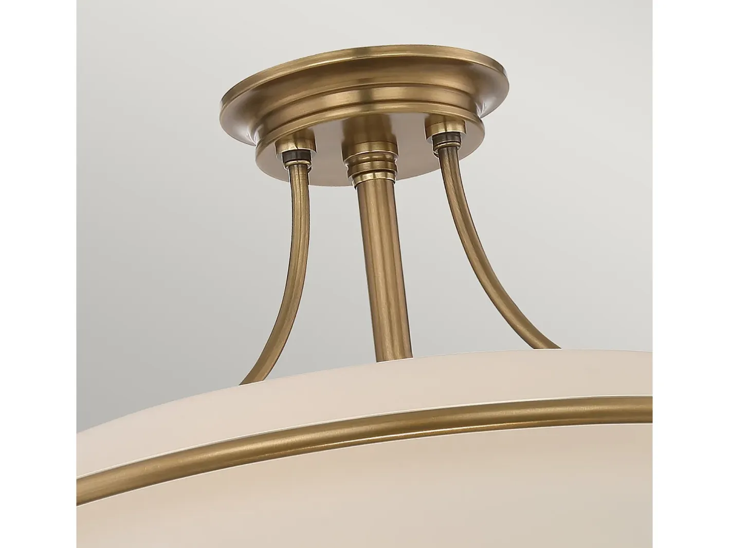 Elstead Griffin 4 Ljus Semi Flush Ceiling Lätt Weathered Brass, E27 Camel Online