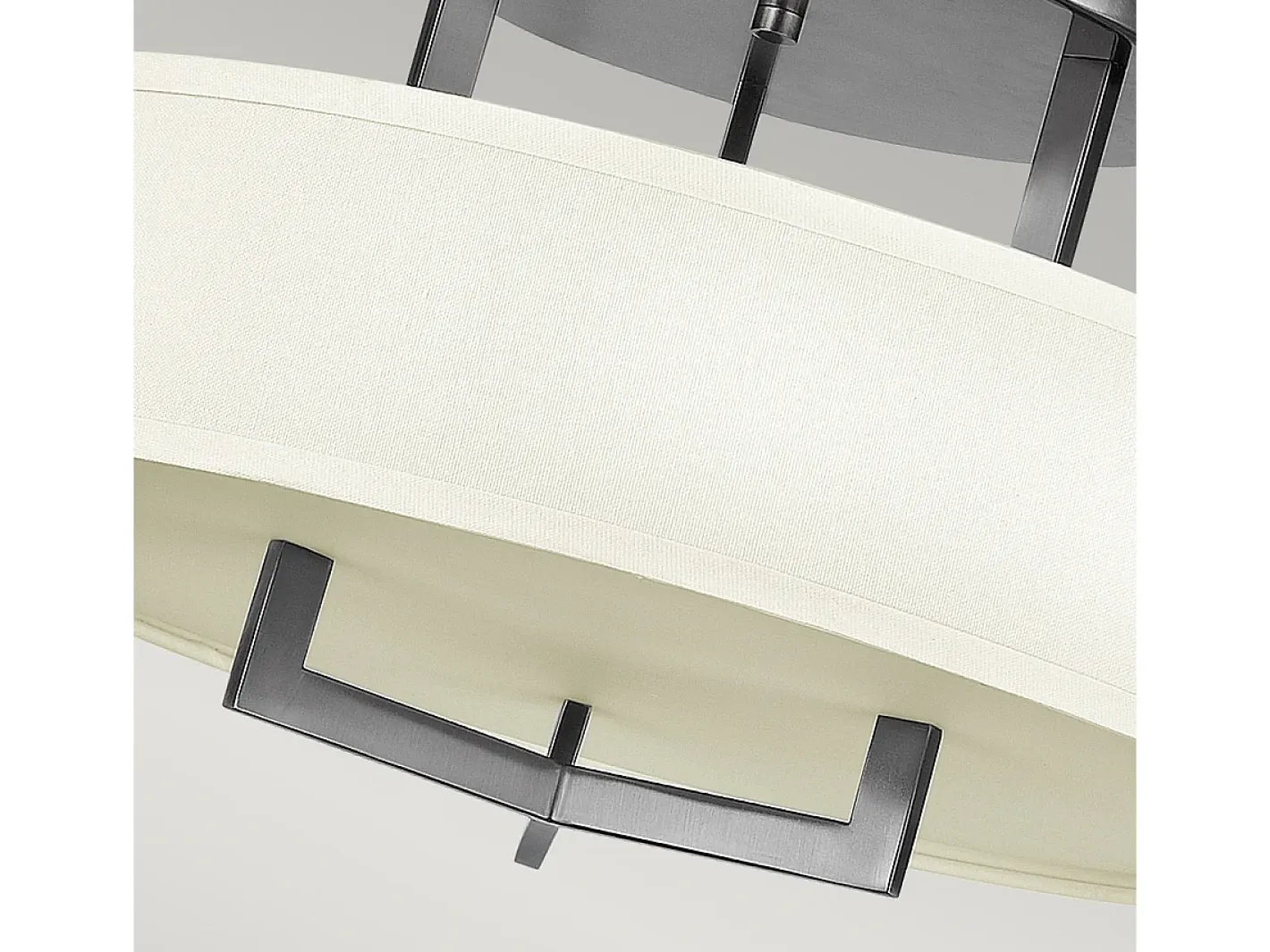 Elstead Hampton 3 Ljus Semi Flush Ceiling Light Antik Nickel, E27 Gris Clearance