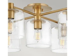 Elstead Hinkley Axel Multi Arm Semi Flush Taklampa Heritage Mässing Camel