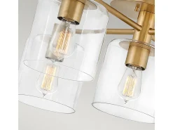 Elstead Hinkley Axel Multi Arm Semi Flush Taklampa Heritage Mässing Camel