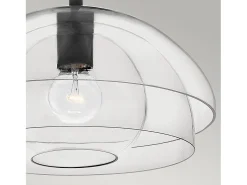 Clearance Elstead Hinkley Lotus Dome Pendel Takljus Svart Negro