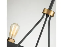 Clearance Elstead Hinkley Silas Cylindrisk hängande tak Ljusåldrad zink & Heritage Brass Gris