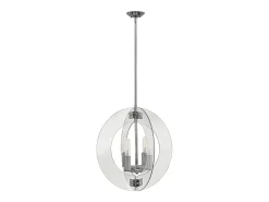 Sale Elstead Hinkley Solstice Sfärisk hängande taklampa 4x E27 polerad krom Gris