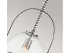 Lámpara Suspendida-Elstead Hinkley Somerset Globe Pendel Taklampa Borstad Nickel Gris