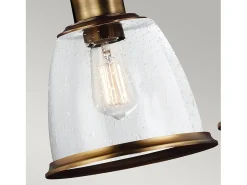 Elstead Hobson 3 Light Ceiling Island Chandelier Pendant Bar Light Brass, E27 Camel Clearance