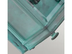 Iluminación Exterior-Elstead Holborn Utomhusvägglykta Verdigris, IP44 Verde