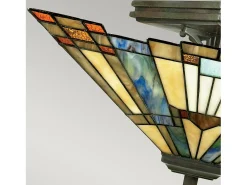 Online Elstead Inglenook 2 ljus Tiffany Semi Flush Ceiling Light Bronze, E27 Bronce