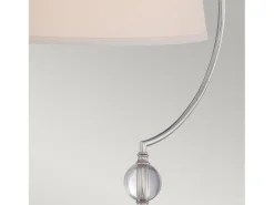 Lámpara De Mesa-Elstead Jenkins 1 ljus bordslampa polerad nickel, E27 Gris
