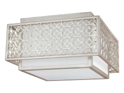 Elstead Kenney 2 ljus infälld taklampa Silver, E27 Plateado Online