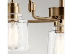 New Elstead Kichler Aivian Multi Arm Pendel Tak Ljus Weathered Mässing Camel