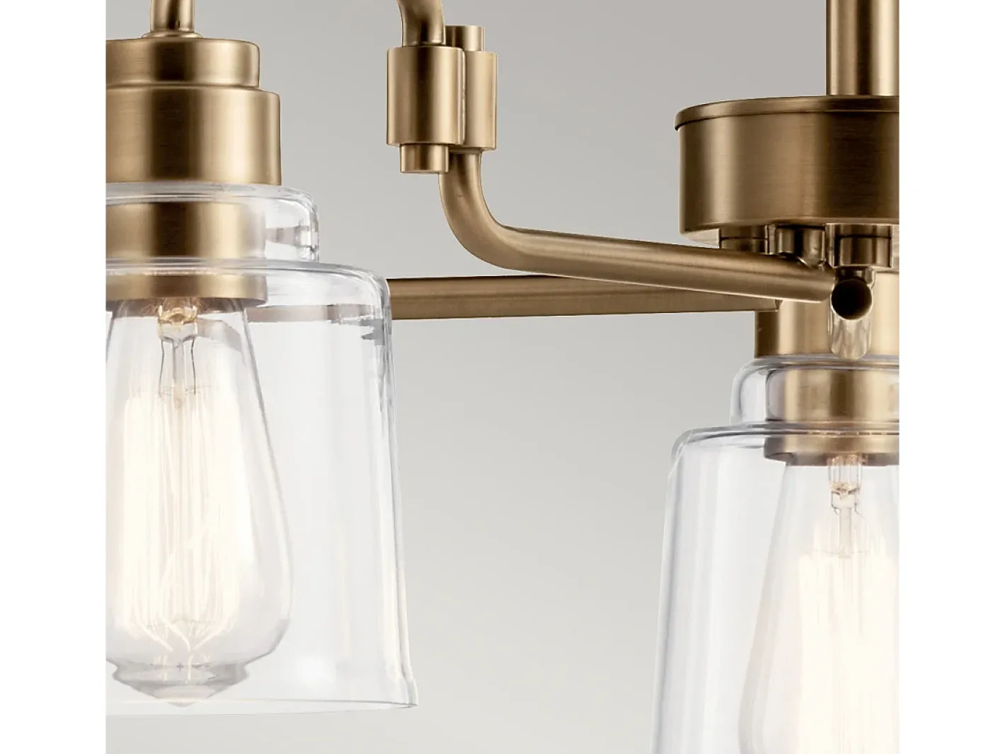 New Elstead Kichler Aivian Multi Arm Pendel Tak Ljus Weathered Mässing Camel