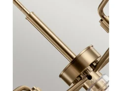 New Elstead Kichler Aivian Multi Arm Pendel Tak Ljus Weathered Mässing Camel