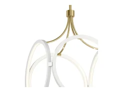 Lámpara Suspendida-Elstead Kichler Ciri Integrerad LED-taklampa vit med champagneguld, 3000K Blanco