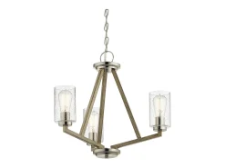 Lámpara Suspendida-Elstead Kichler Deryn Multi Arm Pendel Takljus Distressed Antique Grey Gris