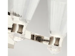Best Elstead Kichler Kayva Integrerad LED-vägglampa polerad nickel, 3000K, IP44 Gris
