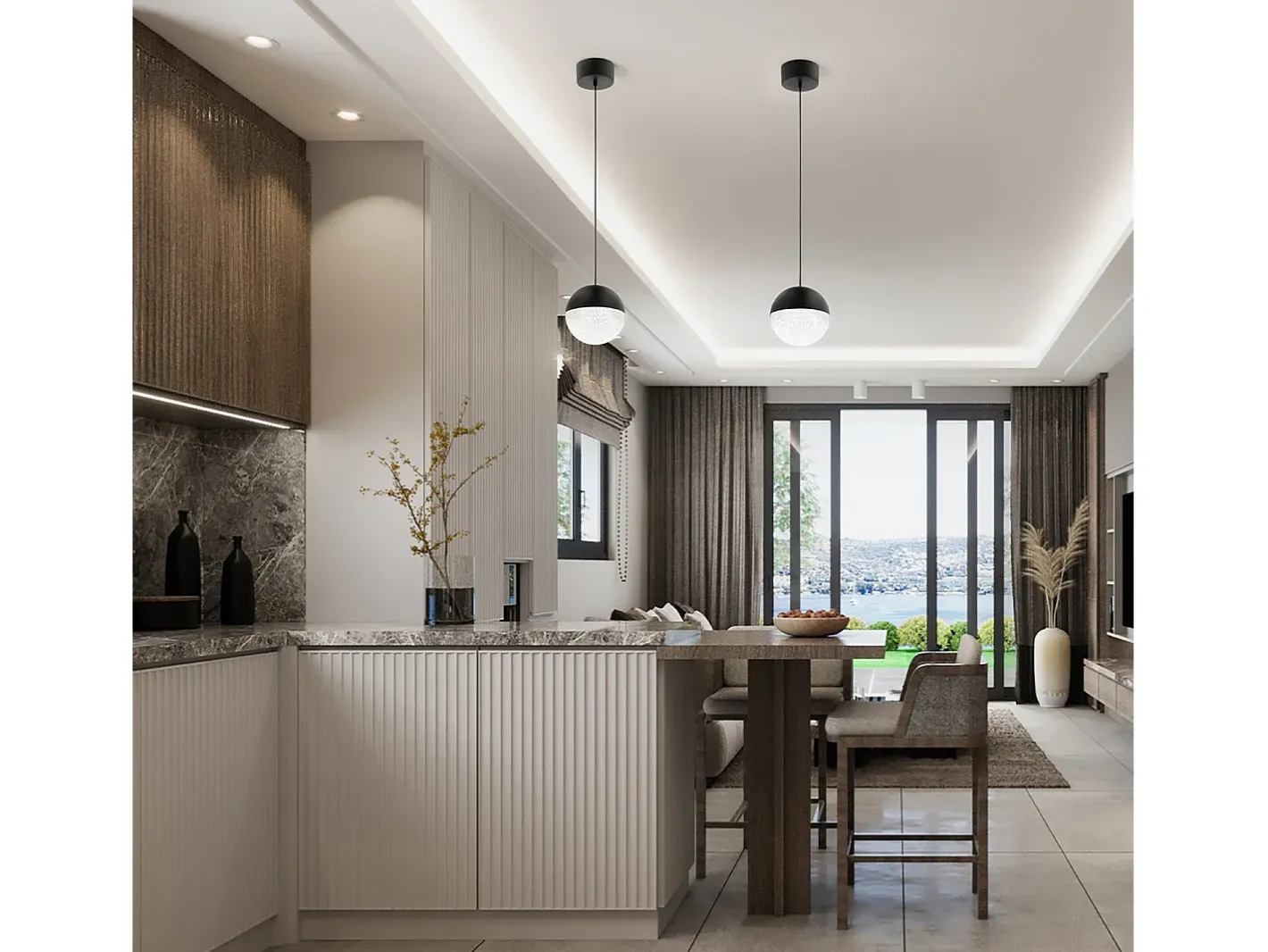 Elstead Kichler Moonlit Integrerad LED sfärisk taklampa mattsvart, 3000K Negro Outlet