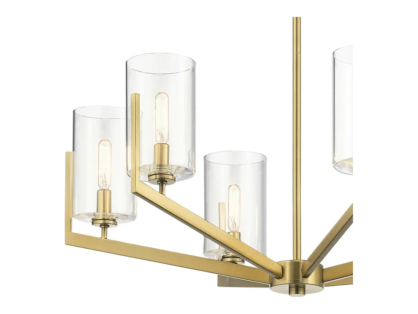 Elstead Kichler Nye Taklampa med flera armar Borstad Naturmässing Camel New