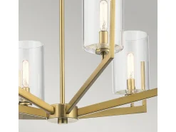 Elstead Kichler Nye Taklampa med flera armar Borstad Naturmässing Camel New