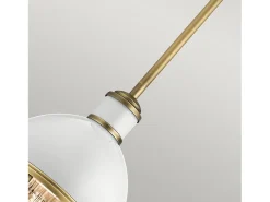 Hot Elstead Kichler Tollis Globe Pendel Taklampa Natur Mässing & Vit Camel