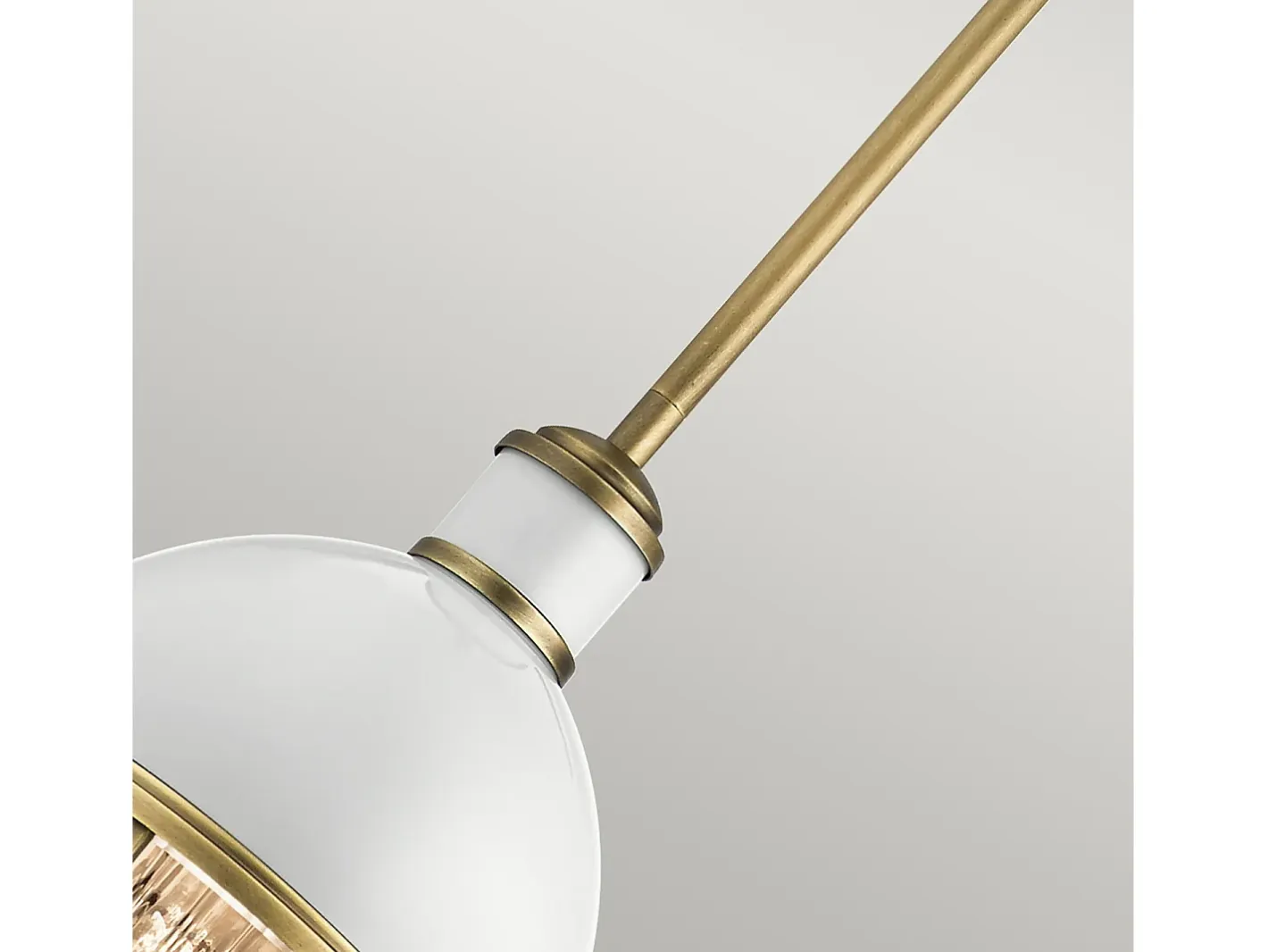Hot Elstead Kichler Tollis Globe Pendel Taklampa Natur Mässing & Vit Camel