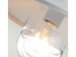 Iluminación Exterior-Elstead Klampenborg Outdoor Dome Vägglampa Vit, IP44 Blanco