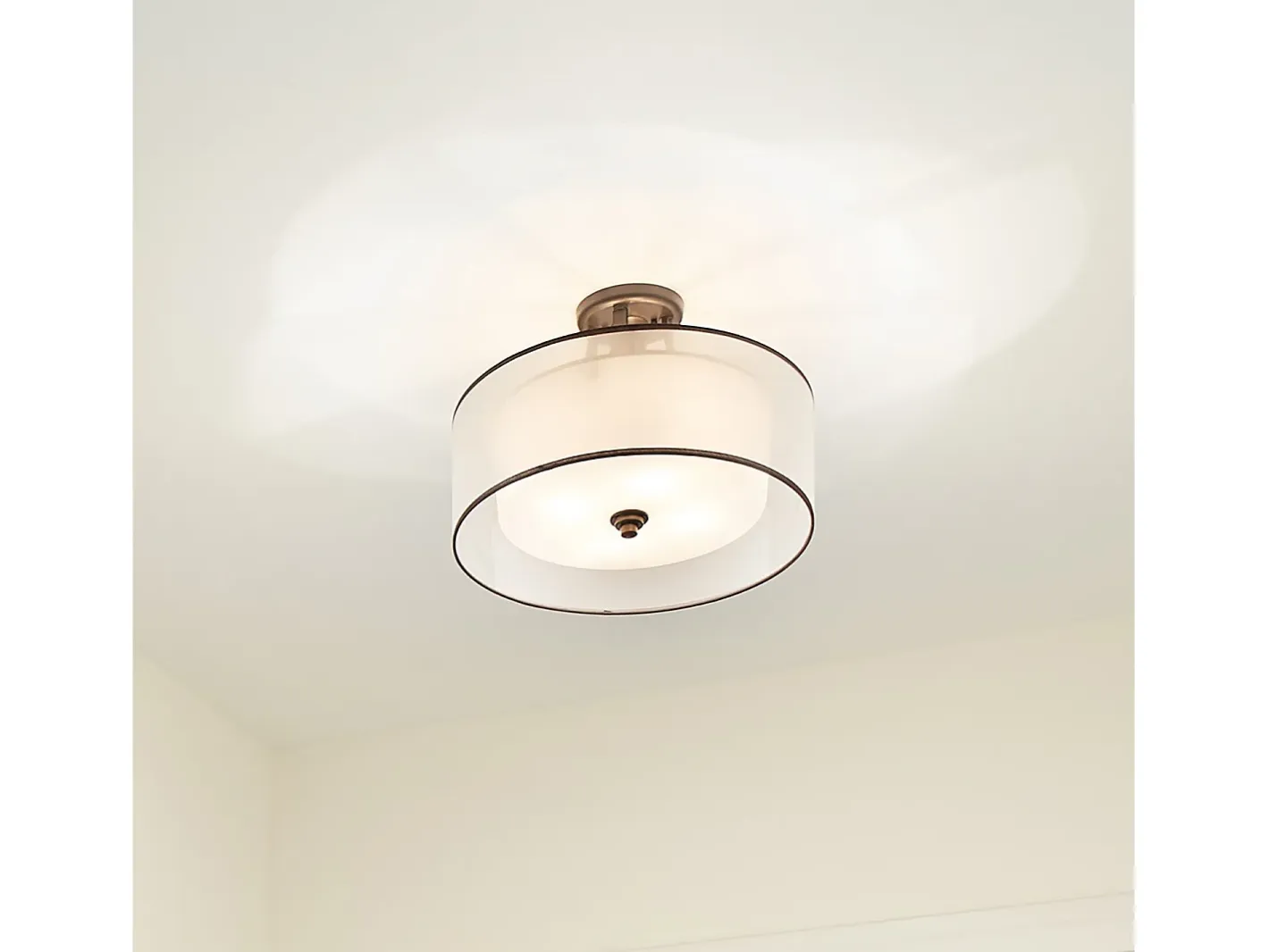 Best Elstead Lacey 4 Lätt semi-flush montering, Mission Bronze, E27 Bronce