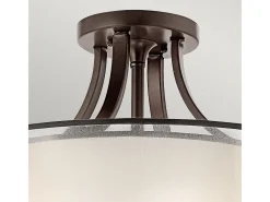 Best Elstead Lacey 4 Lätt semi-flush montering, Mission Bronze, E27 Bronce
