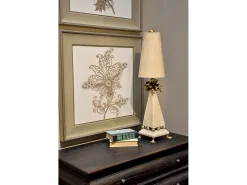Lámpara De Mesa-Elstead Leda 1 ljus Bordslampa Cream, E27 Beige