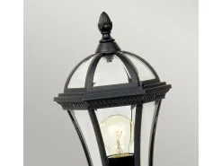 Clearance Elstead Ledbury 1 Ljus Utomhus Piedestal Lantern Svart IP44, E27 Negro