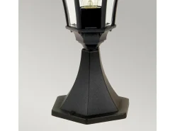 Clearance Elstead Ledbury 1 Ljus Utomhus Piedestal Lantern Svart IP44, E27 Negro