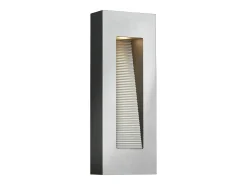 Clearance Elstead Luna LED 2 Ljus Utomhusvägglampa Titan IP44 Gris