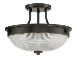 Elstead Mantle 2 Light Semi-Flush - Palladian Bronze, E27 Bronce Clearance