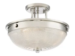 Elstead Mantle 2 Light Semi-Flush - Polerat nickel, E27 Gris Clearance