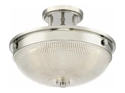 Elstead Mantle 2 Light Semi-Flush - Polerat nickel, E27 Gris Clearance