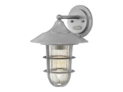 Discount Elstead Marina 1 Lätt Medium Utomhus Vägglykta Silver IP44, E27 Plateado