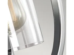 Aplique Para Pared-Elstead Marlena 1 ljus vägglampa polerad krom, E27 Gris