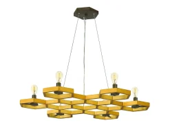 Hot Elstead Moxie 6 ljus takhängande ljuskrona guld, E14 Dorado