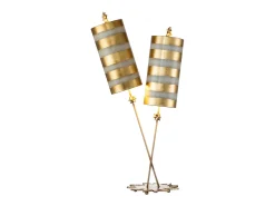 Elstead Nettle Luxe 2 ljus Bordslampa Gold Leaf, Taupe, E27 Marru00f3n Discount