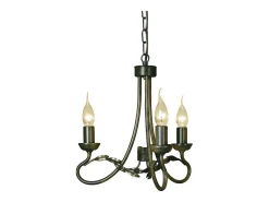 Sale Elstead Olivia Ljuskrona 3 ljussvart, guldfinish, E14 Negro