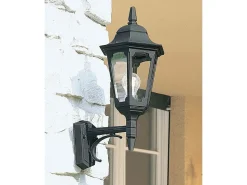 Iluminación Exterior-Elstead Parish 1 Ljus Utomhusvägglykta Ljus Svart IP44, E27 Negro