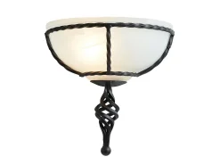 Aplique Para Pared-Elstead Pembroke 1 Light Indoor Wall Uplighters Svart, E27 Negro