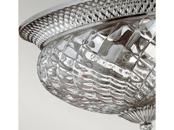 Sale Elstead Plantation 3 Ljus Large Semi Flush Ceiling Light Polerad Antik Nickel, E27 Gris