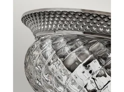Plafón-Elstead Plantation 2 Ljus Small Semi Flush Ceiling Light Polerad Antik Nickel, E27 Gris