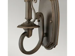 Aplique Para Pared-Elstead Plymouth 1 ljus inomhusvägglampa Olde Bronze, E14 Bronce