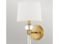 Aplique Para Pared-Elstead Quoizel Barbour Vägglampa med skärm vittrad mässing Camel